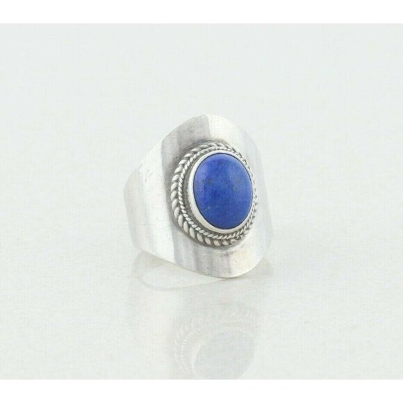 Lapis Lazuli Sterling Silver Ring Size 5 1/2 - Picture 4 of 6